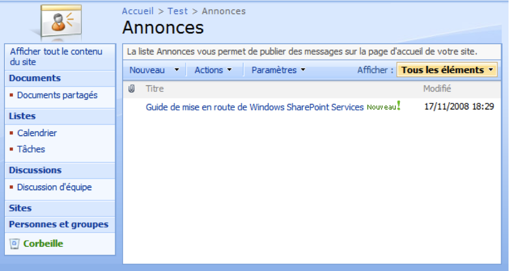 Les annonces