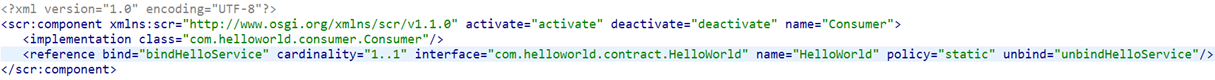 Le fichier .xml du consommateur