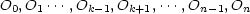 O0,O1 ...,Ok-1,Ok+1,...,On-1,On  