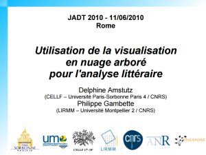 Utilisation de la visualisation en nuage arboré pour l'analyse littéraire