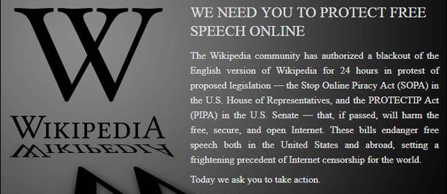 wikipedia blackout